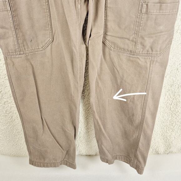 Duluth Trading Co Cargo Pants Mens 42x34 Khaki Relaxed Fit Work Utility Pockets - Picture 8 of 14